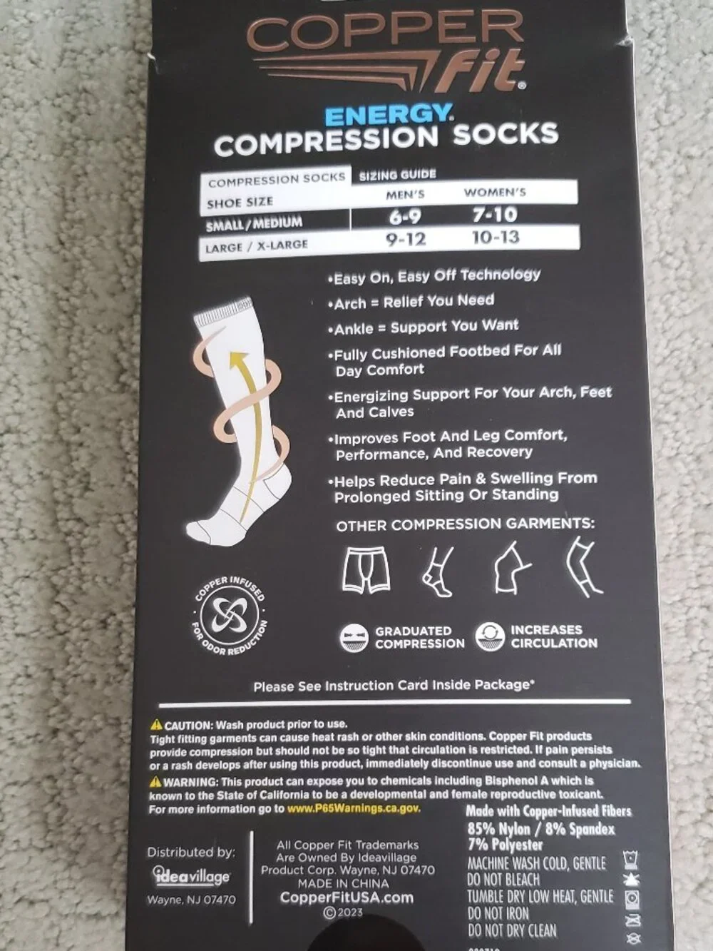 Copper Fit Energy compression socks - L/XL